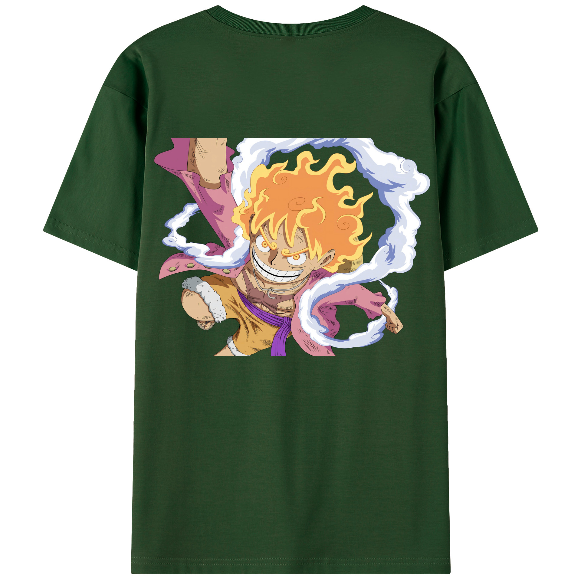 ワンピース モンキー・D・ルフィ ONE PIECE Monkey D. Luffy 綿100％半袖Tシャツ（背面プリント）